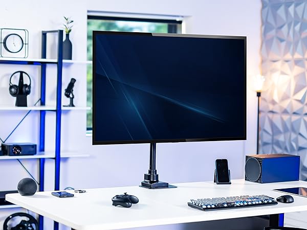 ultrawide monitor mount single arm heavy duty tilt swivel rotate desk clamp vesa adjustable