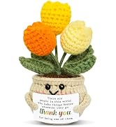 OASSIE Valentines Galentines Day Gifts for Women - Mini Tulip Positive Emotional Support Crochet ...