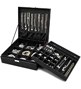 ProCase Jewelry Box Organizer for Women Girls, Two Layer Jewelry Display Storage Holder Case for ...