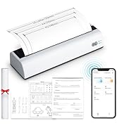 OFFNOVA Portable Printer Wireless for Travel, Thermal Inkless Printer, Support US Letter & A4 Siz...