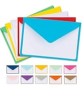 Colorful Envelopes with Blank Flat White Cards 5" x 7" Assorted Colors 105 Pack Card Making Suppl...