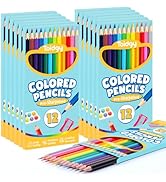 Toidgy 144 Count Colored Pencils for Kids, 12 Packs Colored Pencils Bulk 12 Colors, Pre-sharpened...