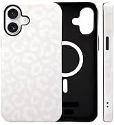 SenRiCase for iPhone 17 Case Cute Cheetah Print Phone Case Compatible with MagSafe, Dual-Layer Sh...