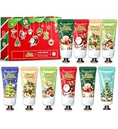 10 Pack Christmas Hand Cream Gift Set, Hand Lotion Travel Size for Women | Mini Moisturizing Hand...