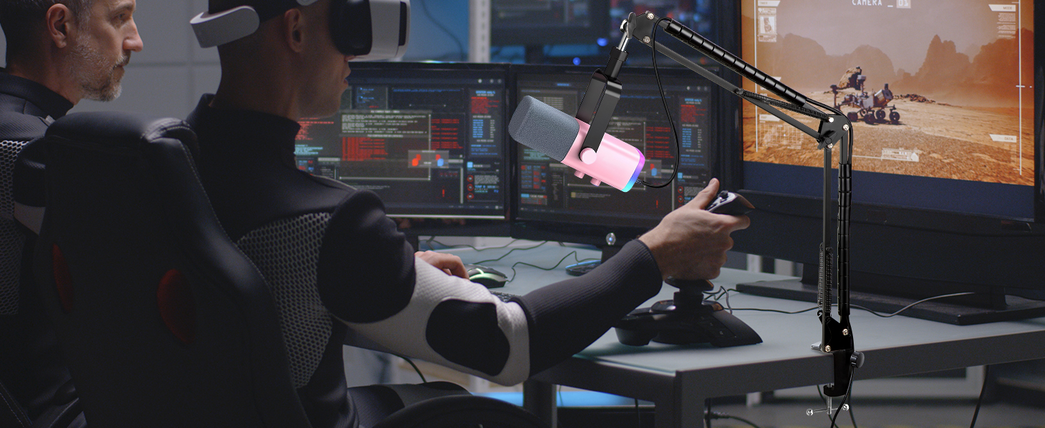 Mic boom arm for fifine am8 microphone Mic satnd compatible with am8 mic suitable for gaming
