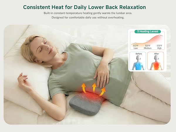 lumbar support back massage pillow