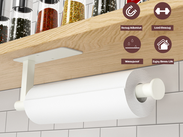 paper towel holder under cabinet