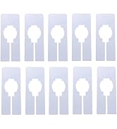 10Pcs White Clothing Rack Size Dividers Closet Dividers Rectangular Clothing Hangers Dividers wit...