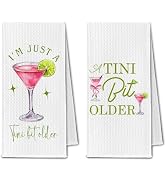ChissNook Cocktail Gifts Kitchen Towels Set of 2, Martini Cocktail Gifts for Women Lovers Dish Te...