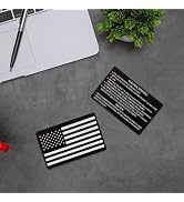 DPWOUM 1Pc Black Metal Miranda Card with Torn American Flag on The Back, New Police Miranda Right...
