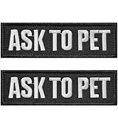 CXWLJL 2Pcs Ask to Pet Dog Patches for Service Animal Vests, Harness