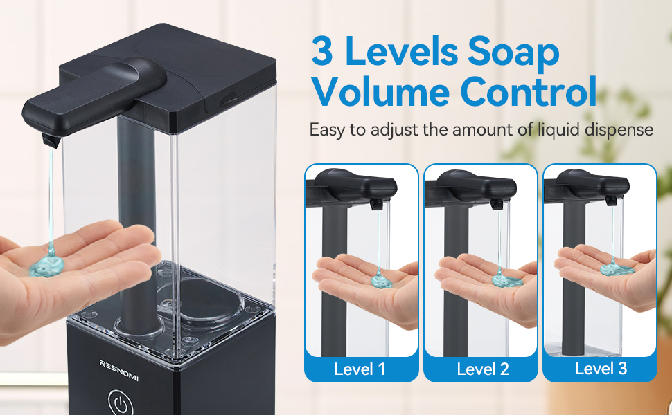 Automatic Soap Dispenser Touchless, Soap Dispenser Bathroom, Large Transparent Reservoir