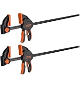 JORGENSEN E-Z Hold 2-Pack 36" 800LBS Heavy Duty Woodworking Bar Clamps | Expandable Clamp/Spreade...