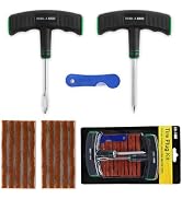 HolaKit Tire Plug Kit, 13PCS Tire Repair Kit with Self-Vulcanizing Plugs, Ergonomic Oversized & R...