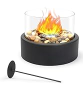 Tabletop Fire Pit Bowl - Indoor/Outdoor Mini Fireplace, Portable Small Table Top Firepit, Smores ...