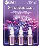Scentsationals Fragrance Oil Plug In Air Freshener Refills 3-Pack - Lilac Blossoms - Works with S...