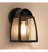 LUTEC Outdoor Wall Light Fixtures, Exterior Waterproof Wall Lantern with Clear Glass Shade, Alumi...