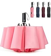 G4Free Umbrella 54 Inch Windproof Large Travel Umbrellas for Rain, Small Compact Reverse Folding ...