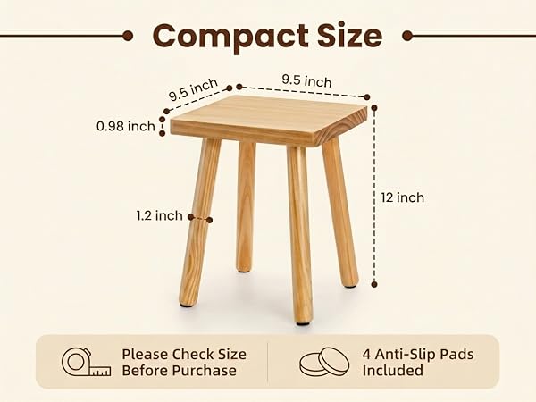 solid wooden step stool