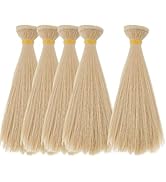 DICOSMETIC 5Pcs Doll Wig Doll Hair 15.5cm Straight Short Doll Hair High Temperature Fiber Doll Ha...