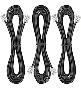 Ubramac 3Pack Phone Cord Phone Telephone Extension Cord 6.6ft Cable Line with Standard RJ11 6P4C ...