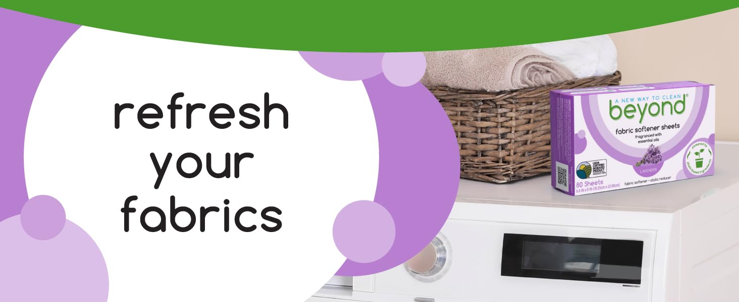 lavender fabric softener sheets static reduce laundry dryer