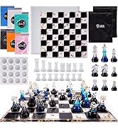 LET'S RESIN Chess Molds for Resin Casting, Upgraded Resin Chess Set Mold with 16 Piece 3D Full Si...