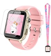 cjc Smart Watch for Kids Gift for Girls Ages 4-12 - Includes Screen Protector, 30+ Games, 140 Lea...