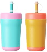 Sursip Toddler Insulated Stainless Steel Cups Spill Proof, Kids 12 oz Sippy Cups for Toddlers 1-3...