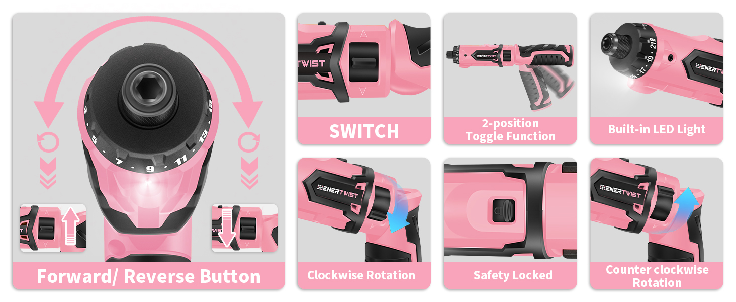 pink cordless screwdriver