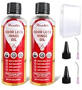 Realth Squeaky Door Hinges Lubricant -Garage Door Lube for Metal Parts, Locks, Chains, Keyholes -...