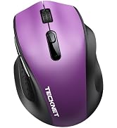 TECKNET Wireless Mouse for Laptop, (BT5.2/3.0 & 2.4G) Bluetooth Wireless Mouse, Silent Click, 5-L...