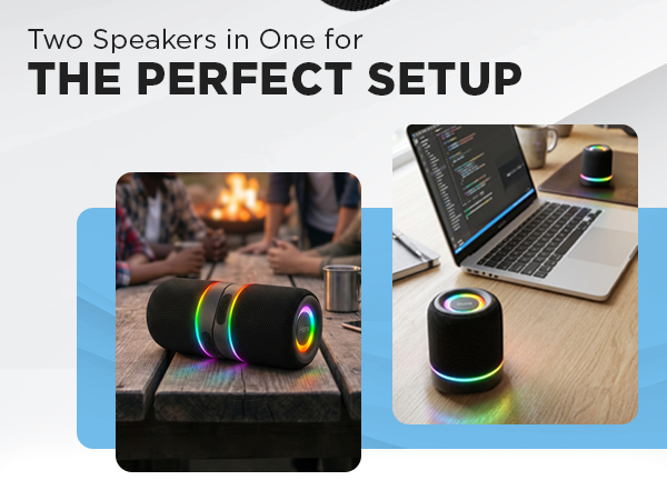 Two speakers in one for the perfect setup.