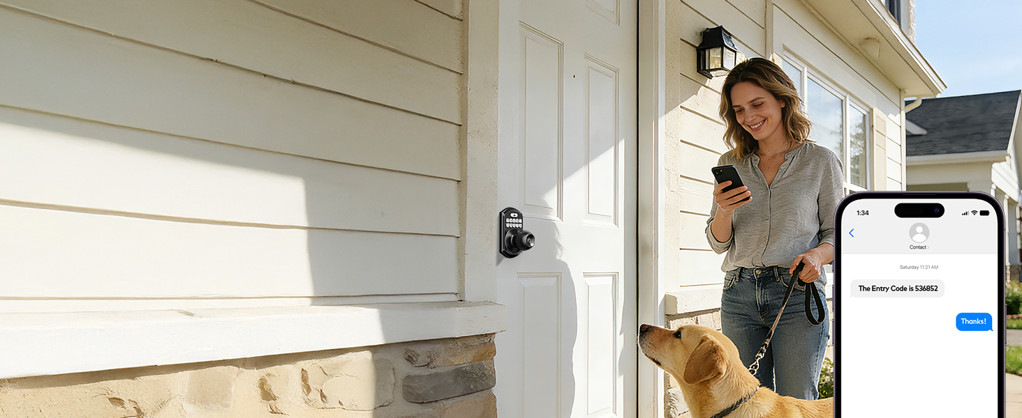 This smart door lock offers one-time passcode sharing—no keys needed, as passcodes expire after use.