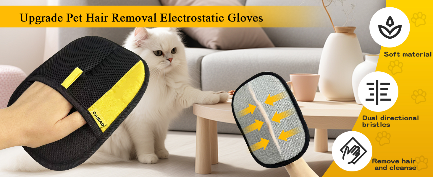 Electrostatic Pet Hair Removal Gloves