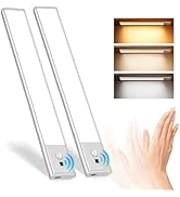 Under Cabinet Lights, Motion Sensor Light with 3 Color Temps, Rechargeable Closet Lights with Han...
