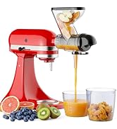 Masticating Juicer Attachment for KitchenAid Stand Mixer, Cold Pressed Juicer Machine, Slow Juice...