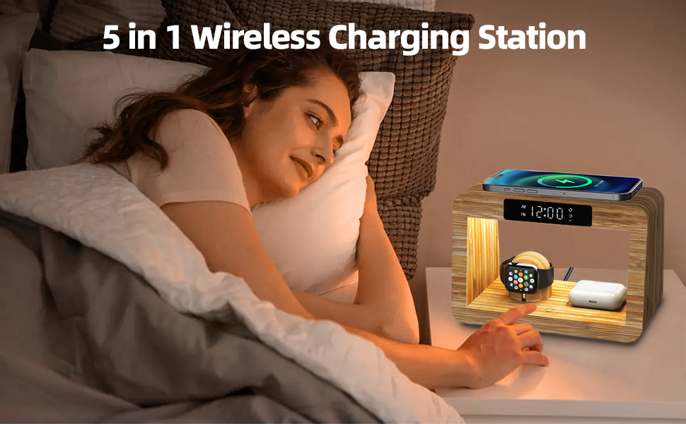 Bamboo Wireless Charging Station