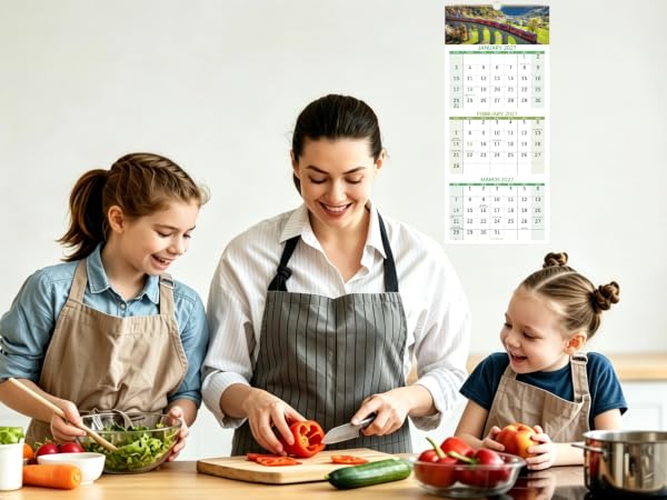 2027 Calendar, 3-Month Wall Calendar Vertical, Dec 2026 - Jan 2028 Wall Planner