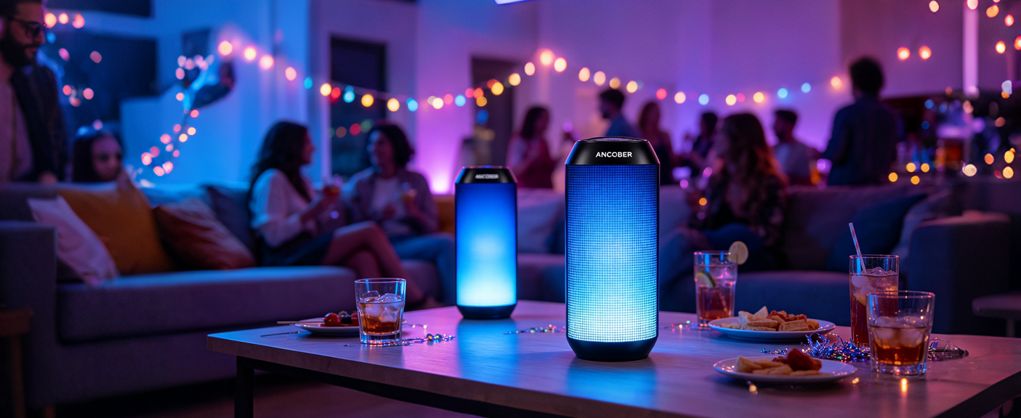 As Party Speaker:Dynamic RGB light and HD stereo sound add vitality to parties and casual gatherings