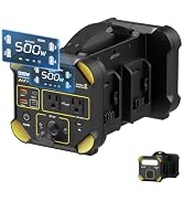 500W Power Inverter Pure Sine Wave Compatible with Dewalt 20V Batteries | No Battery, 4-Battery I...
