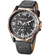 Avaner Men's Leather Wrist Watches: Big Face Analog Quartz Classic Large Dial Business Watches wi...