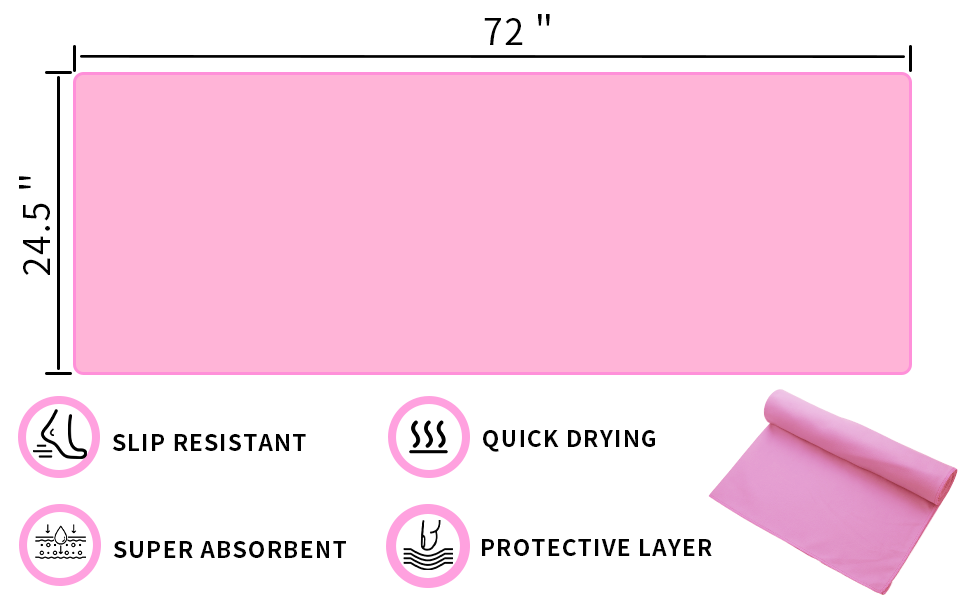 Non-Slip Hot Yoga Towel with Super