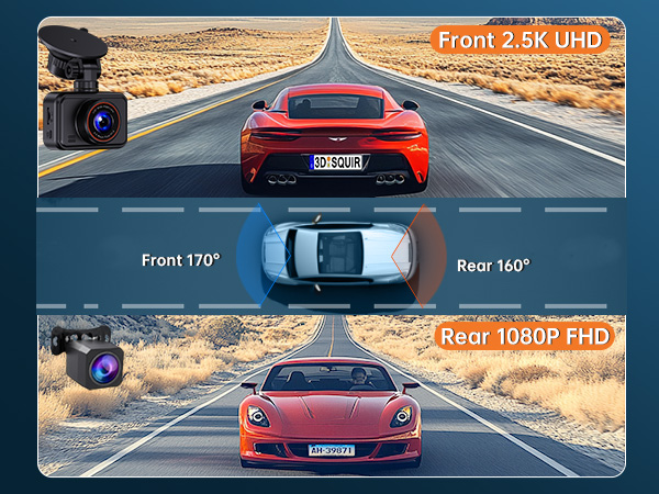 dashcam front and rear camera