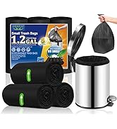 OKKEAI Small Garbage Bags for Bathroom Can 5 Liter Trash Bags 1.2 Gal Waste Basket Liners for Bat...