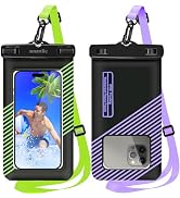 smartlle Floating Waterproof Phone Holder Pouches Cases Covers, IPX8 Cell Phone Water Protectors ...