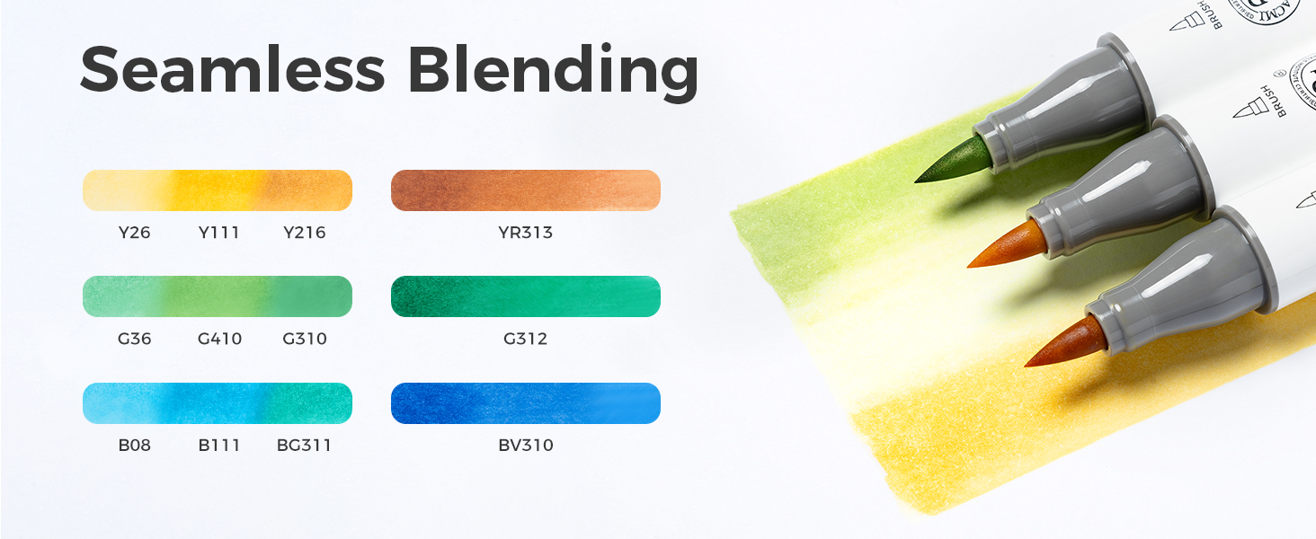 ohuhu markers brush tips