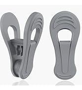 TOFIIGREM Grey Hanger Clips 50 PCS, Multi-Purpose Plastic Clips Perfect for Velvet Hanger Plastic...