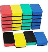 24 pcs Strong Magnetic Whiteboard Eraser - Mini Dry Erase Erasers, Small Chalkboard Cleansers Wip...
