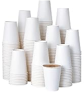 Turbo Bee Disposable Paper Coffee Cups 16oz, 210 Pack White Paper Cups,Disposable Hot Drinking Cups
